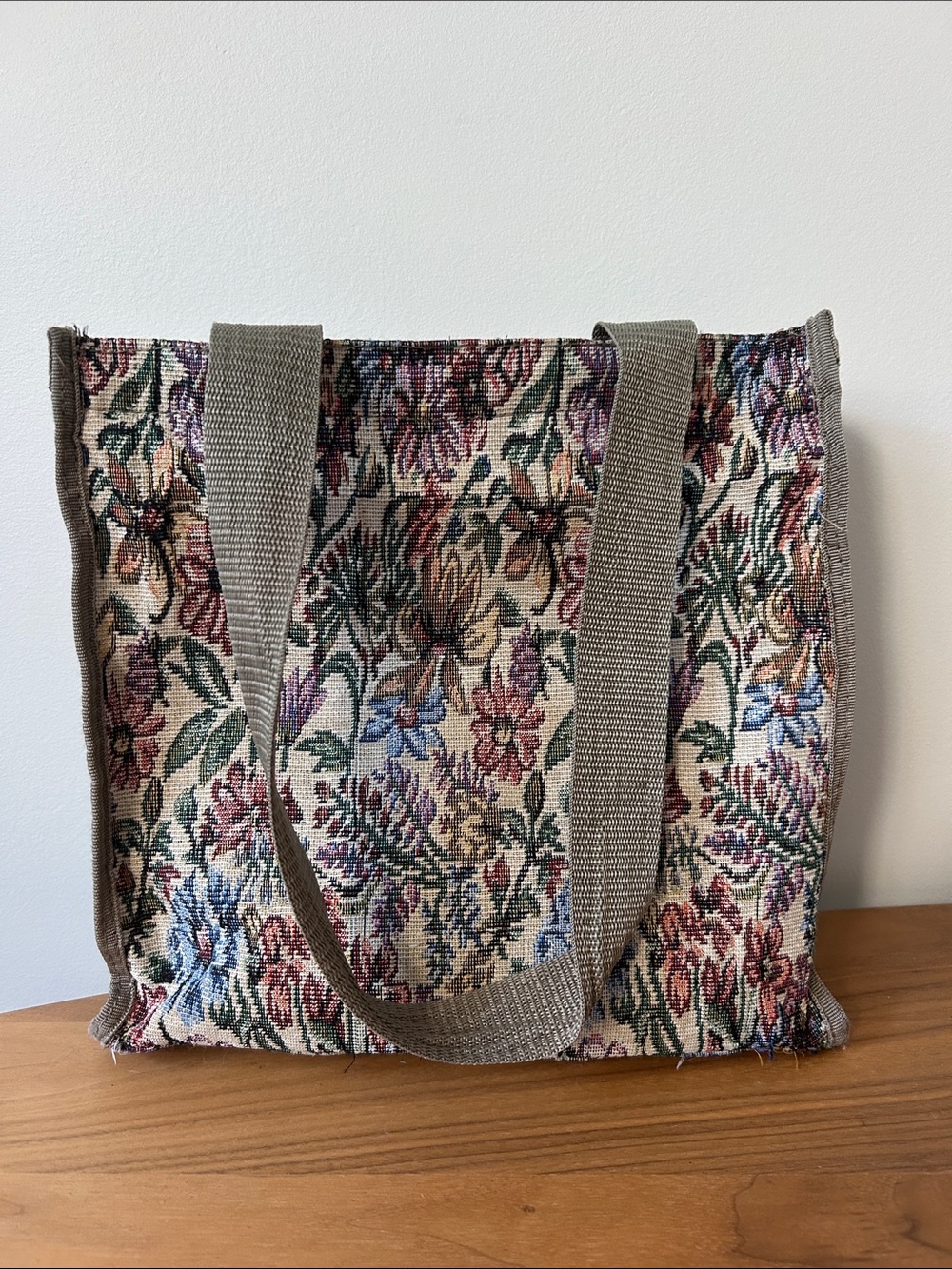 Floral Tapestry Tote Bag